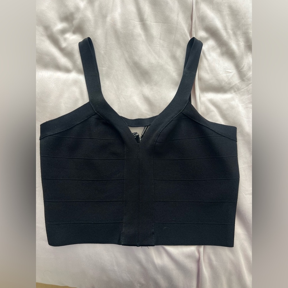 GUESS Black Bandage Crop Top